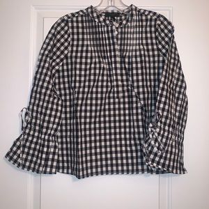 J Crew Petite tie-sleeve shirt pin tucks NWT PXXS